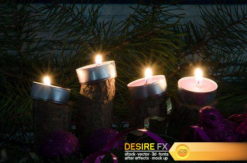 Advent wreath with candles - 21 UHQ JPEG