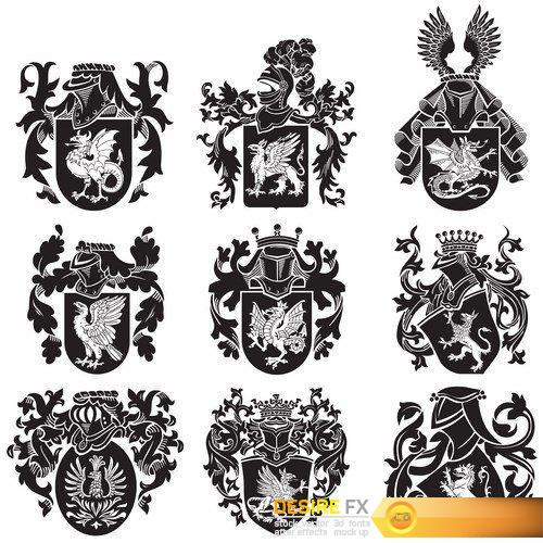 Aristocratic emblems - 10 EPS