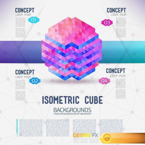 Abstract geometric lattice - 10 EPS