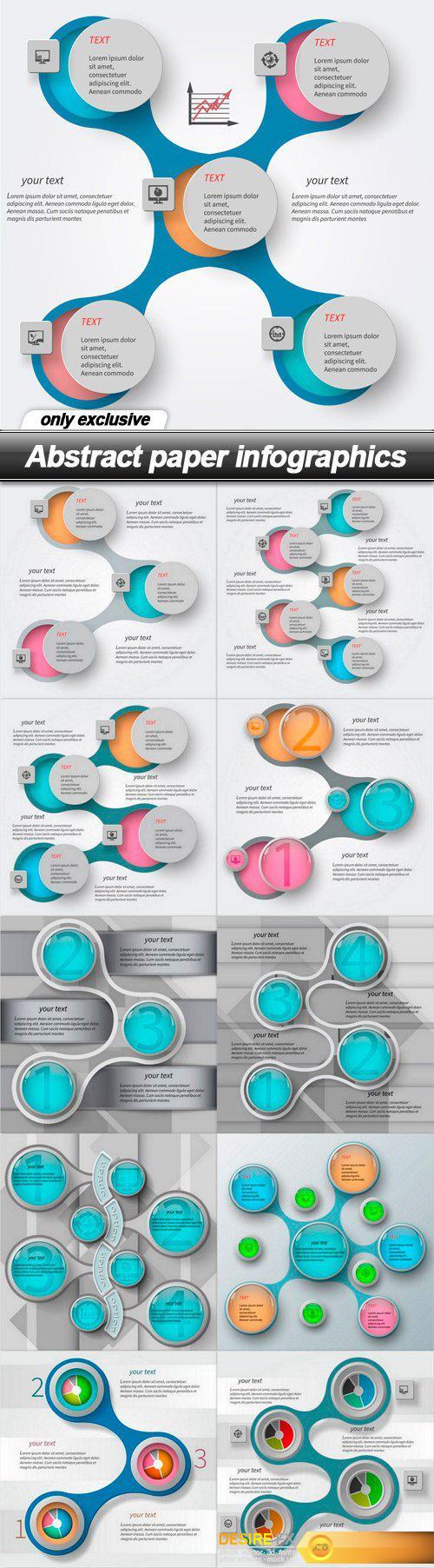 Abstract paper infographics - 11 EPS