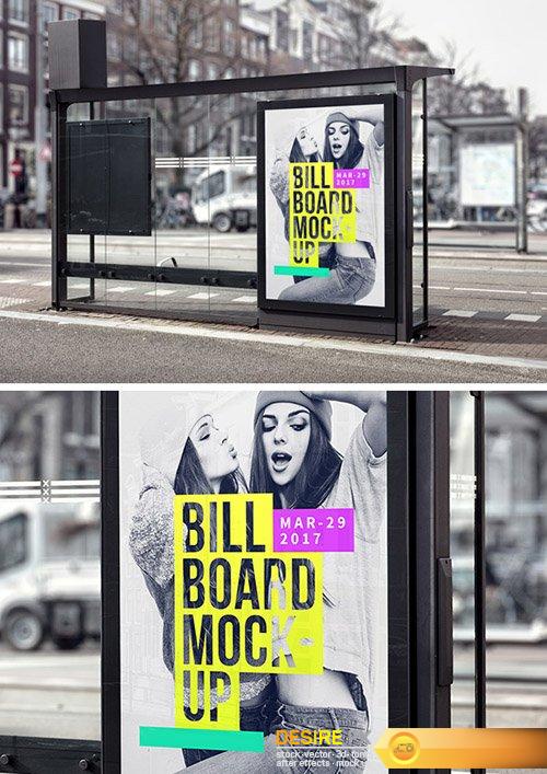 PSD Mock-Up - Bus Stop Billboard Vol. 2