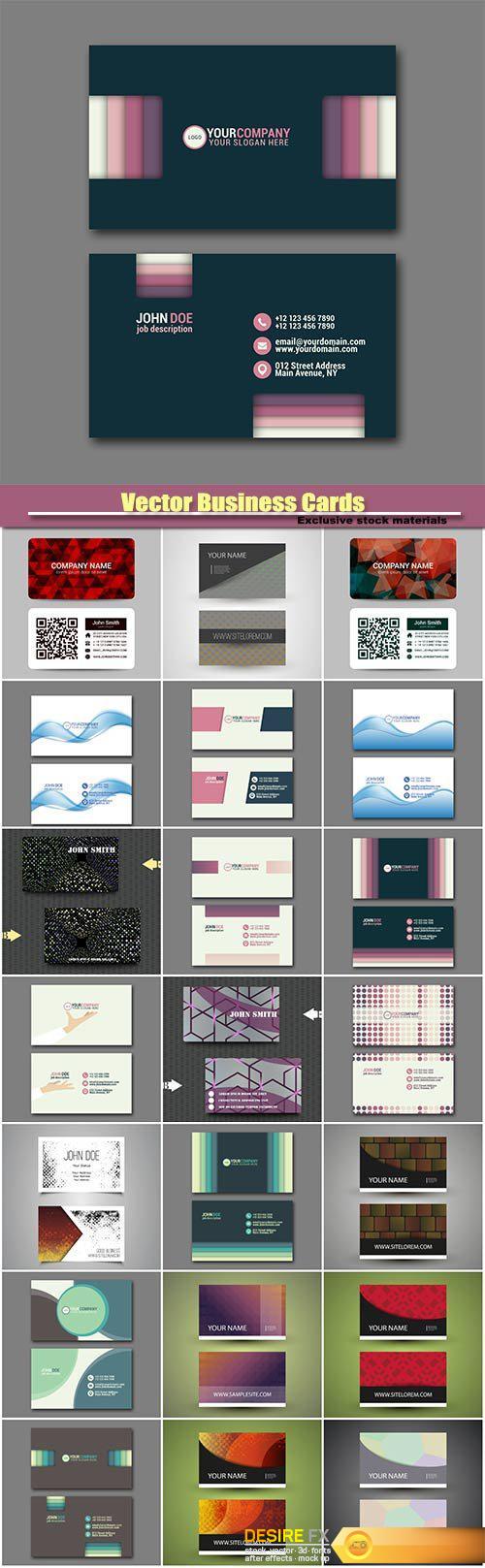 Stylish vector business cards