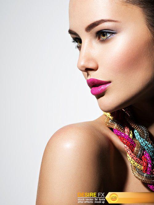 Beautiful woman with evening makeup jewelry - 10 UHQ JPEG