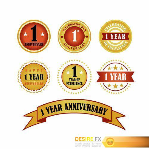 Anniversary labels - 13 EPS