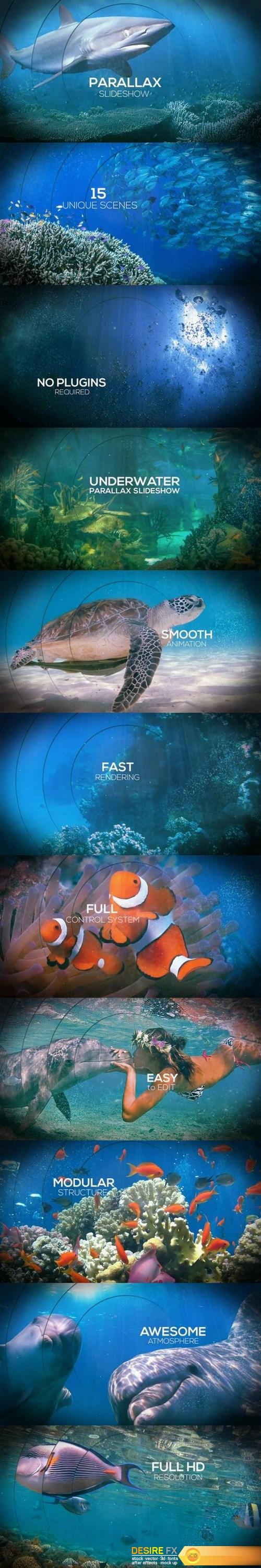 Underwater Parallax Slideshow After Effects Templates