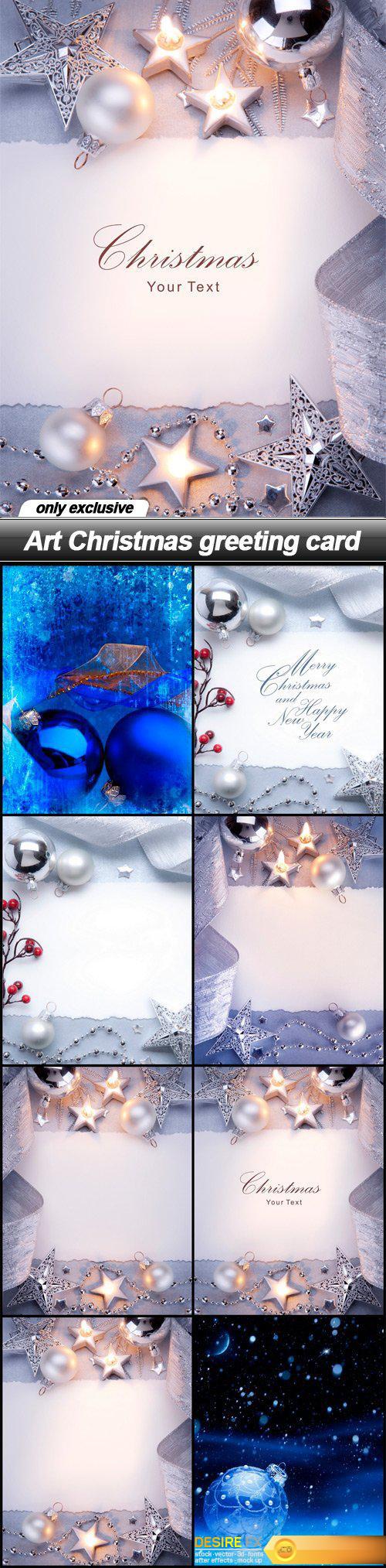 Art Christmas greeting card - 8 UHQ JPEG