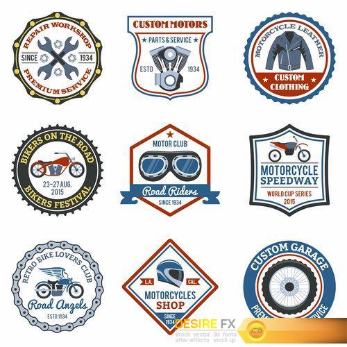 Bicycle Vector Labels or Logo - 21 EPS