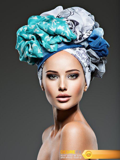 Beautiful women with hairs wrapped in turban - 8 UHQ JPEG