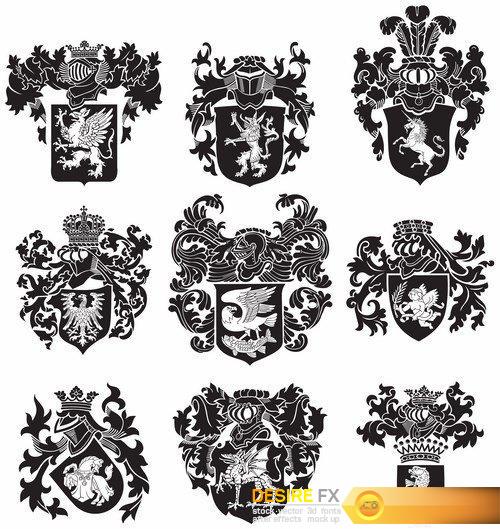 Aristocratic emblems - 10 EPS