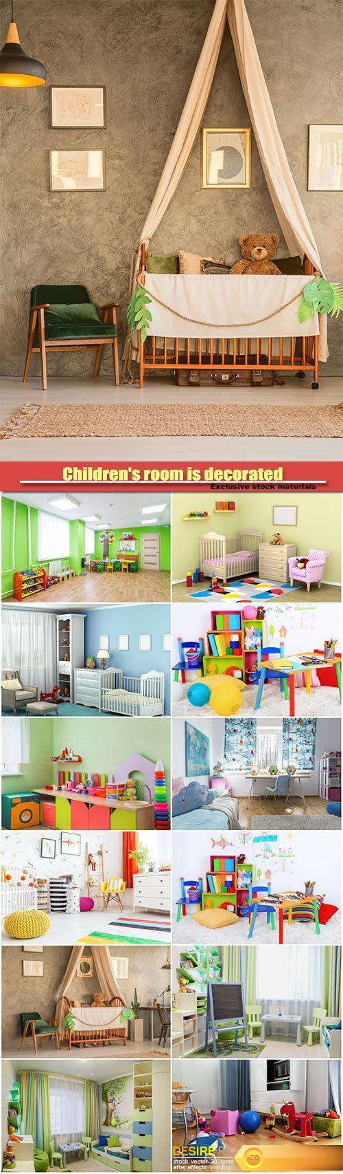 Children's room is decorated