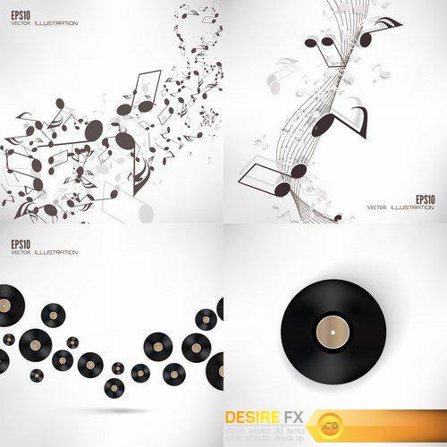Abstract musical background - 11 EPS