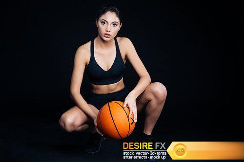 Beautiful young fitness woman sitting and posing - 26 UHQ JPEG