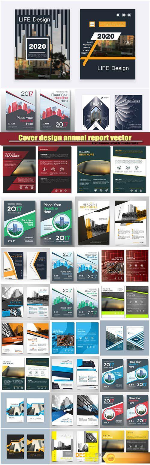 Cover design annual report vector template brochures