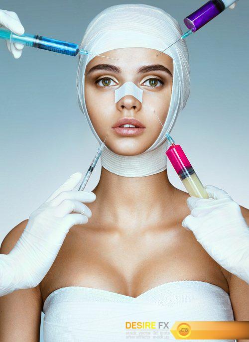 Beautiful women receiving botox injection in cheek - 23 UHQ JPEG