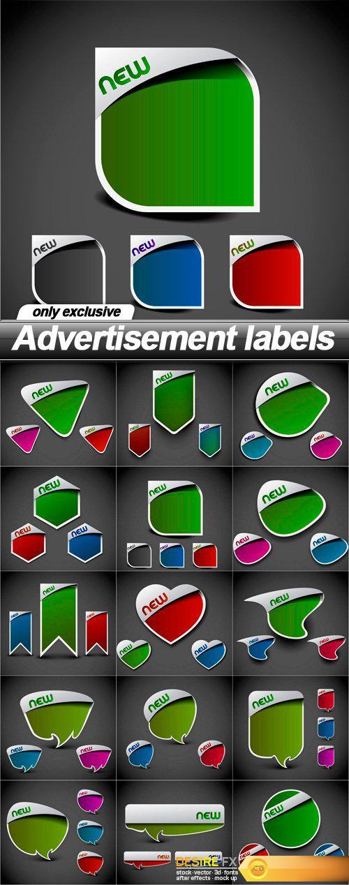 Advertisement labels - 15 EPS