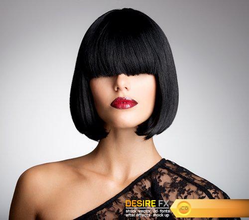 Beautiful brunette woman with short hairstyle - 25 UHQ JPEG