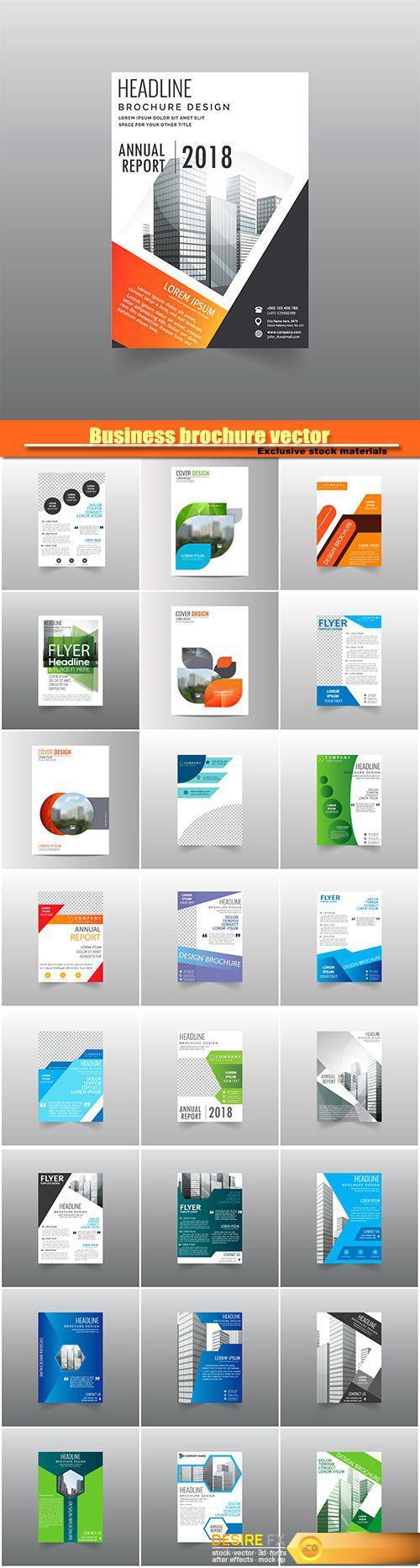 Business brochure vector, flyers templates #9