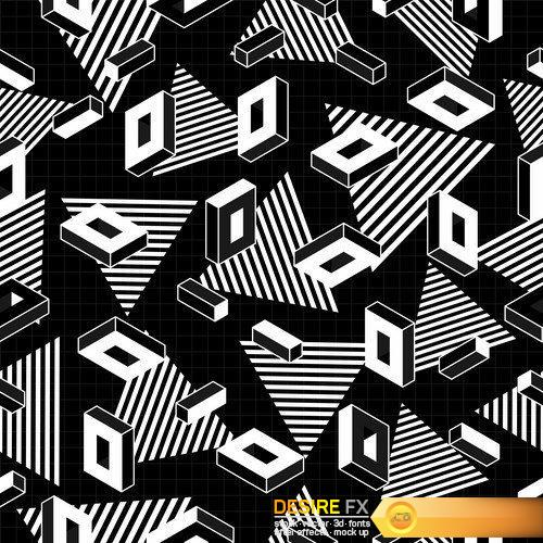 Black and white pattern - 15 EPS