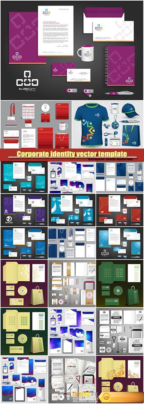 Corporate identity vector template design