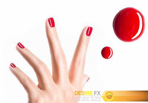 Beautiful female hands with red manicure - 15 UHQ JPEG