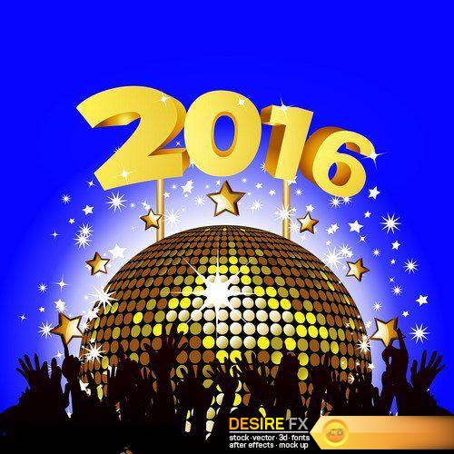 2016 New Year starburst - 10 EPS
