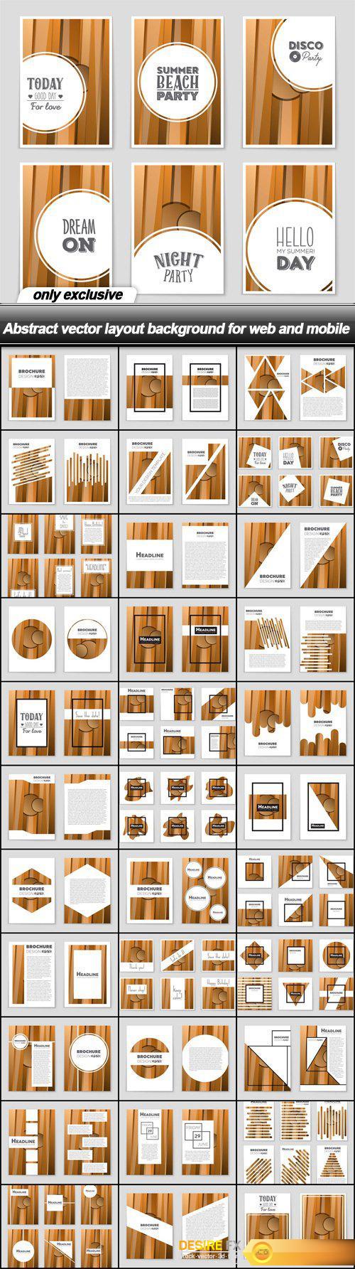 Abstract vector layout background for web and mobile - 34 EPS