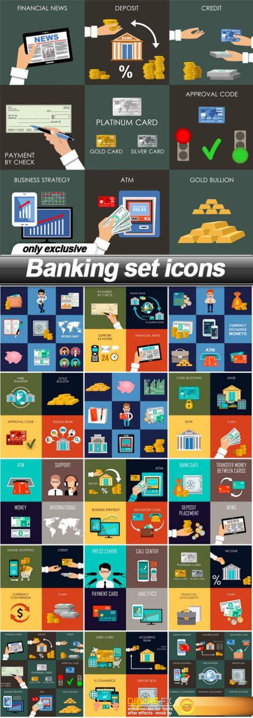 Banking set icons - 15 EPS