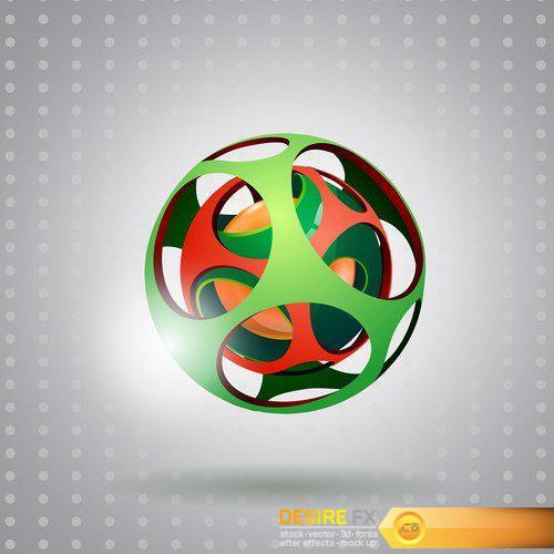 Abstract 3d technology logo - 12 EPS
