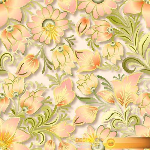 Abstract floral ornament - 25 EPS
