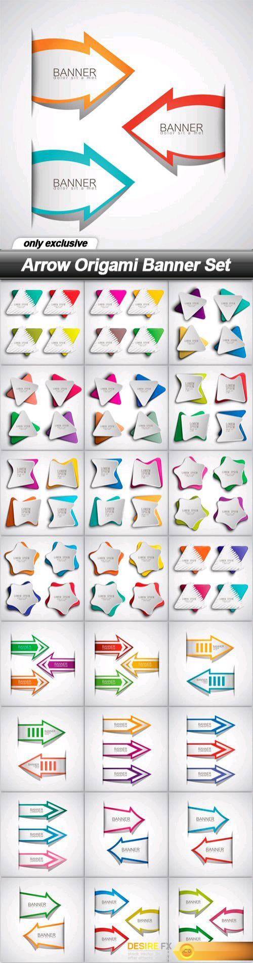 Arrow Origami Banner Set - 25 EPS