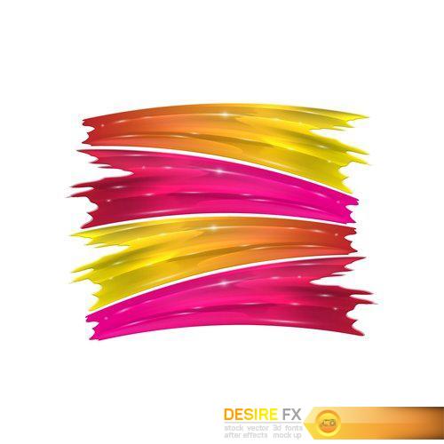 Abstract colored splashes isolated 2 - 30 EPS