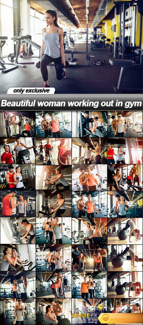 Beautiful woman working out in gym - 32 UHQ JPEG