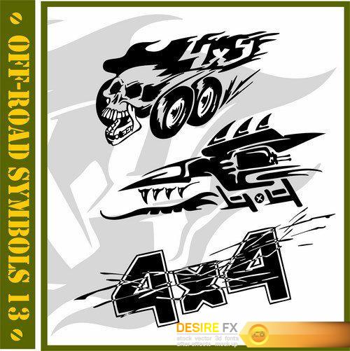 4x4 Off-Road Symbol - 21 EPS