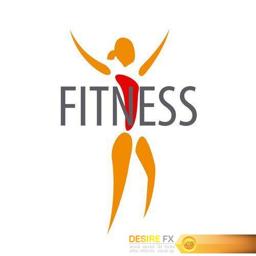 Fitness club logo 2 - 6 EPS