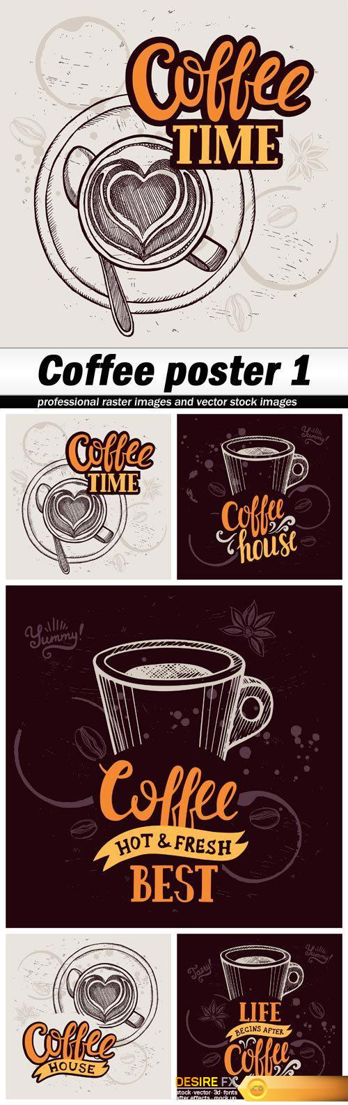 Coffee poster 1 - 5 EPS