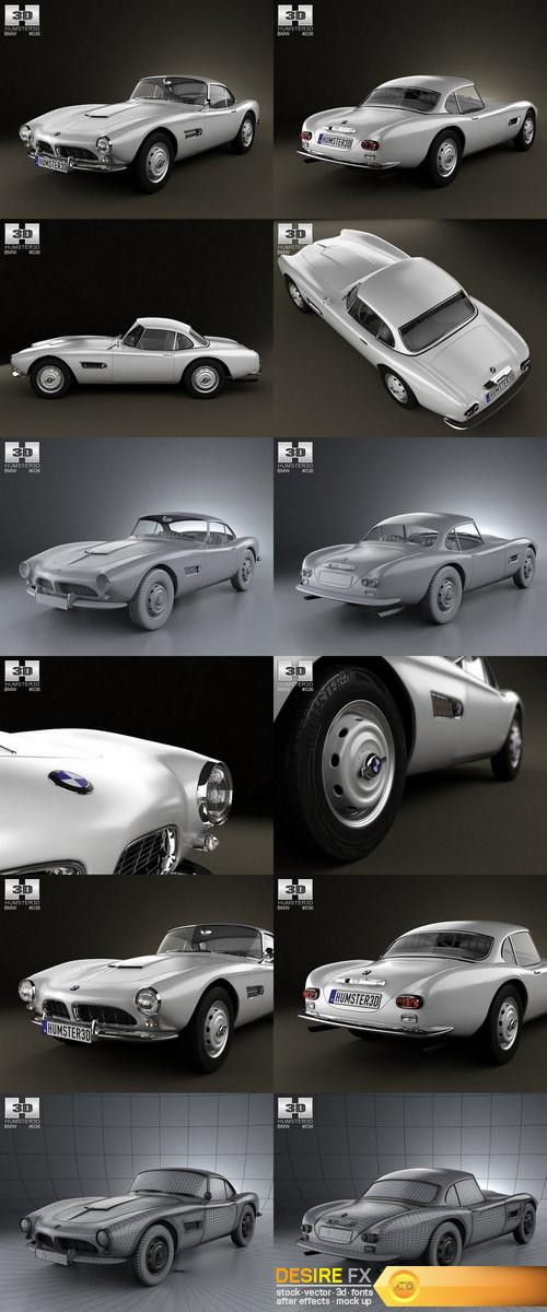BMW 507 coupe 1959 3D Model1