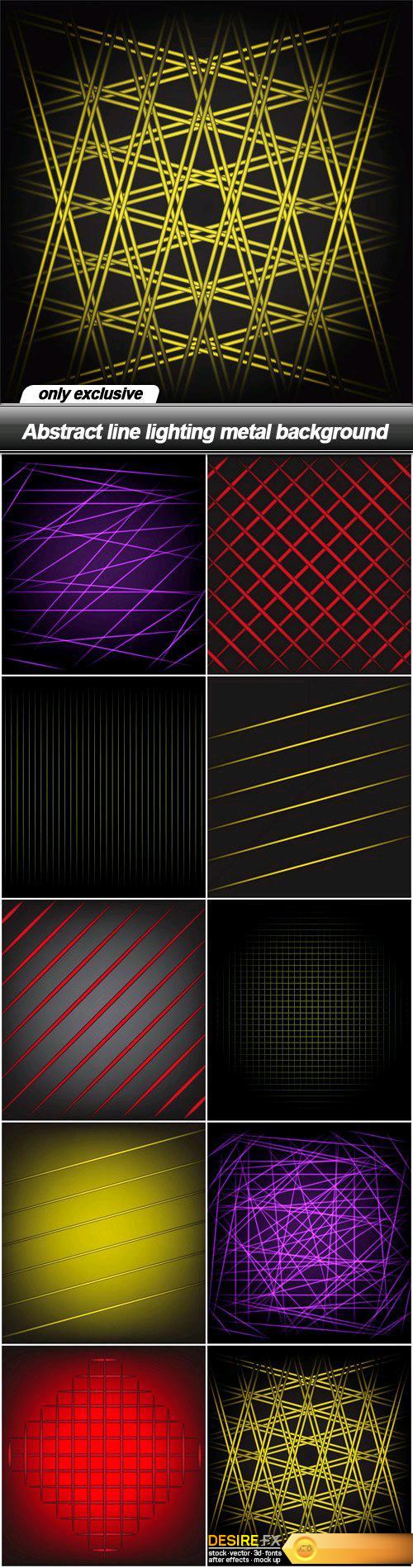 Abstract line lighting metal background - 10 EPS