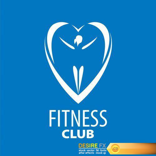 Fitness club logo 3 - 6 EPS