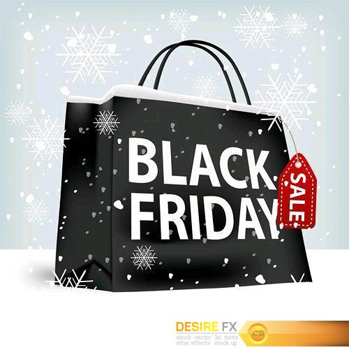 Black friday shopping bag - 10 EPS