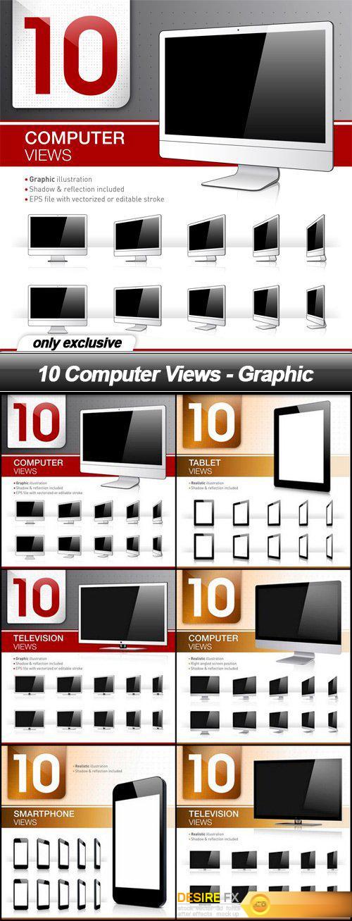 10 Computer Views - Graphic - 6 EPS
