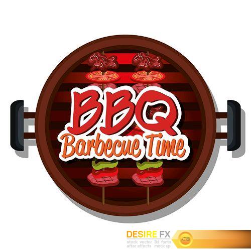 Barbecue time best meat - 18 EPS