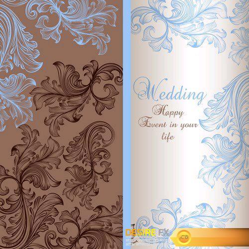 Beautiful wedding invitation - 25 EPS