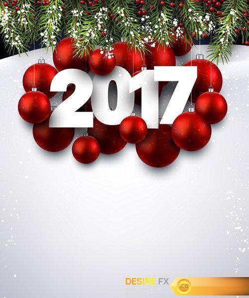 2017 New Year background - 25 EPS