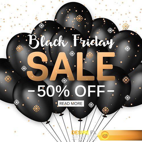 Black Friday Sale Poster Template for shopping - 6 EPS
