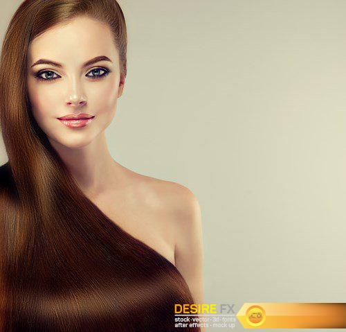 Beautiful woman with long hair. Set - 23 UHQ JPEG