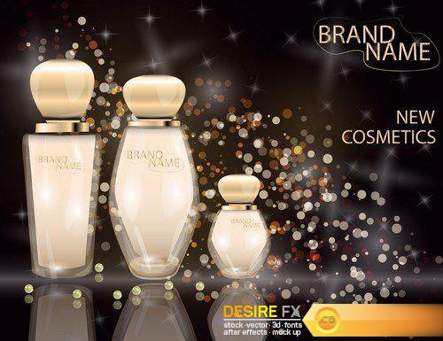 Glamorous perfume glass bottle - 8 EPS