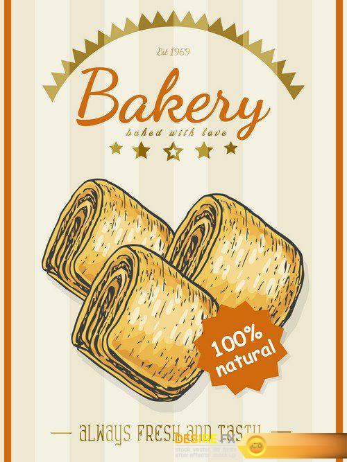 Bread products poster 2 - 8 EPS