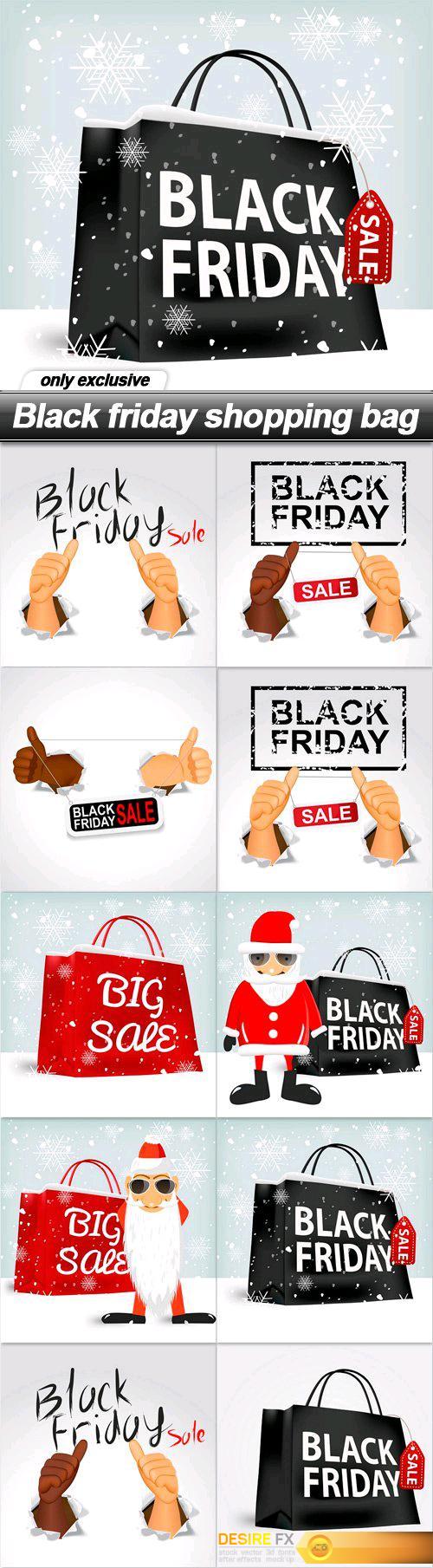 Black friday shopping bag - 10 EPS