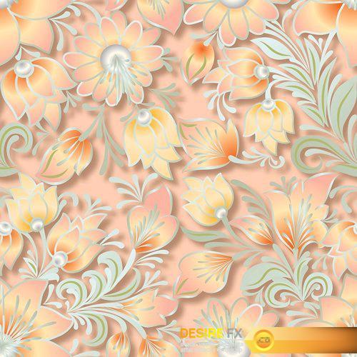 Abstract floral ornament - 25 EPS