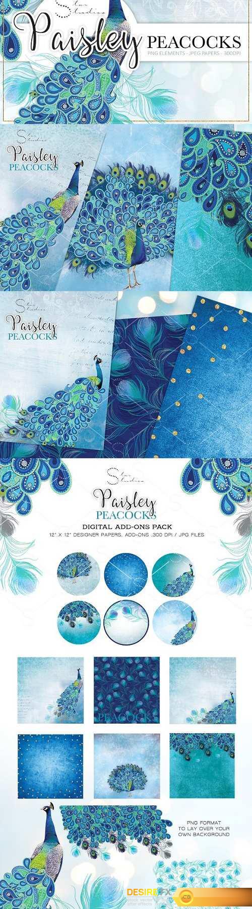 Paisley Peacocks Pack - 1459352